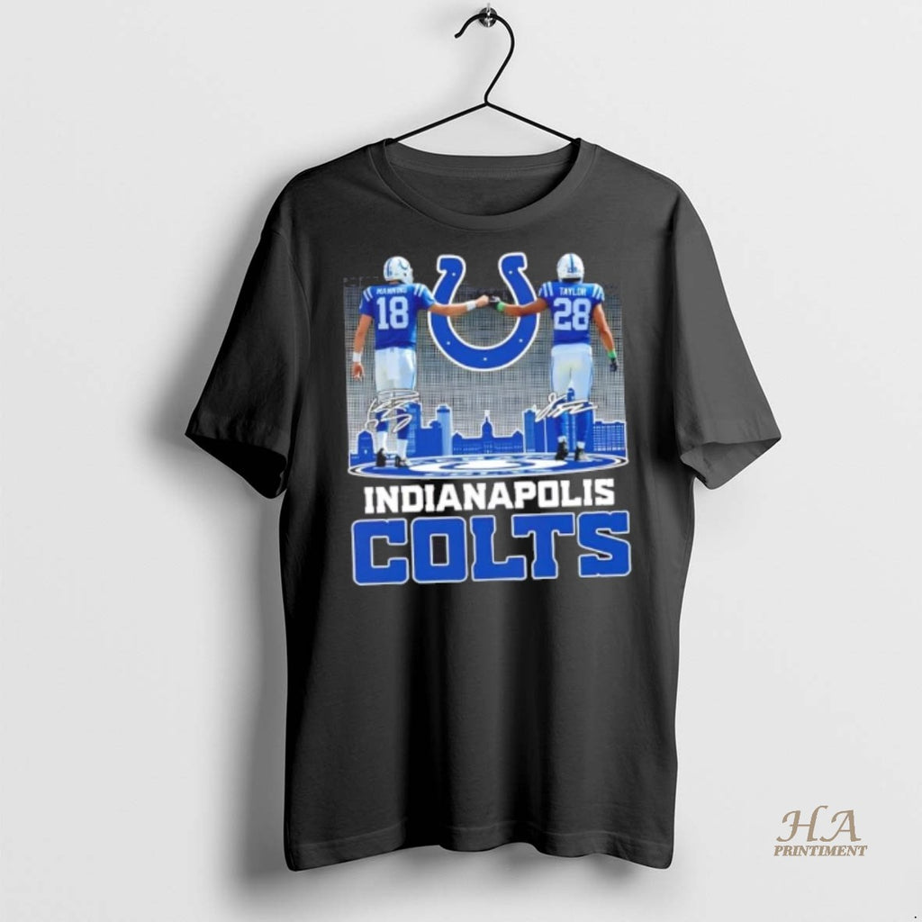 Official Manning X Taylor Indianapolis Colts Football Skyline Shirt