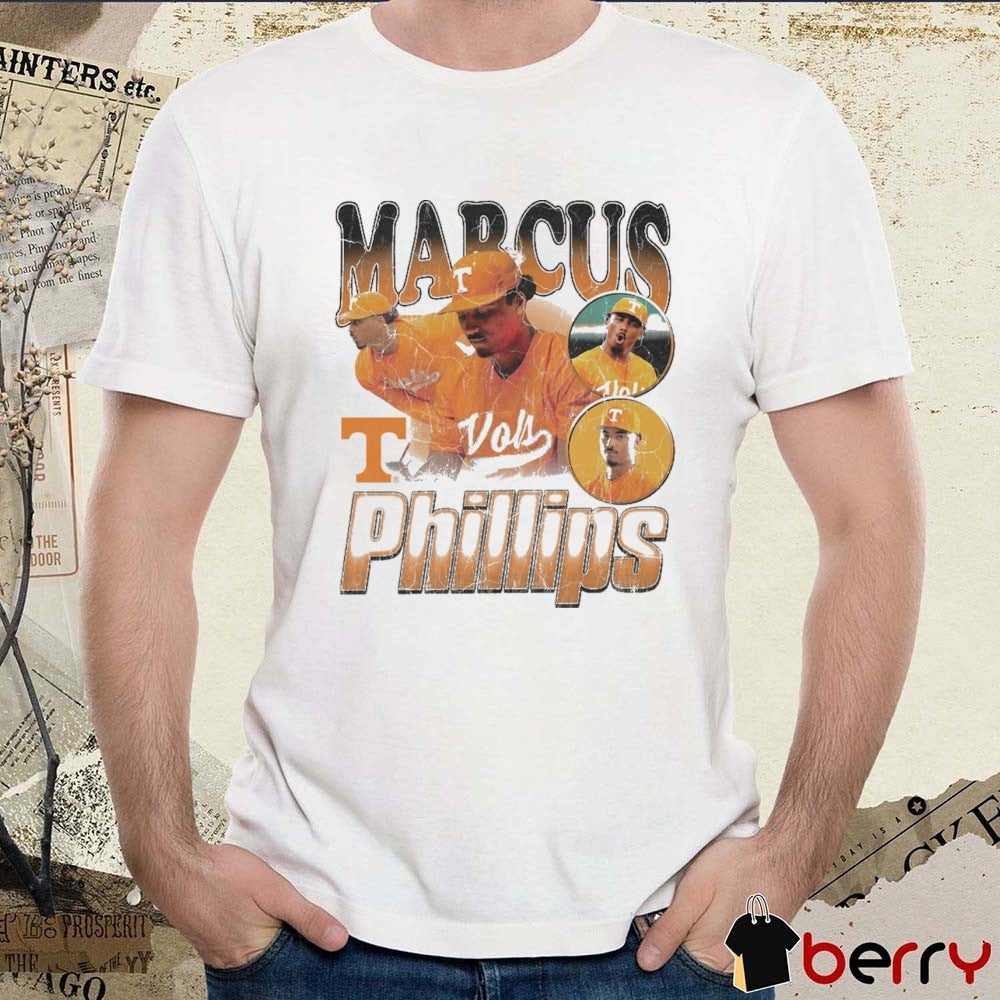 Marcus Phillips Tennessee Vols Baseball NCAA Division I 90s Graphic t-shirt