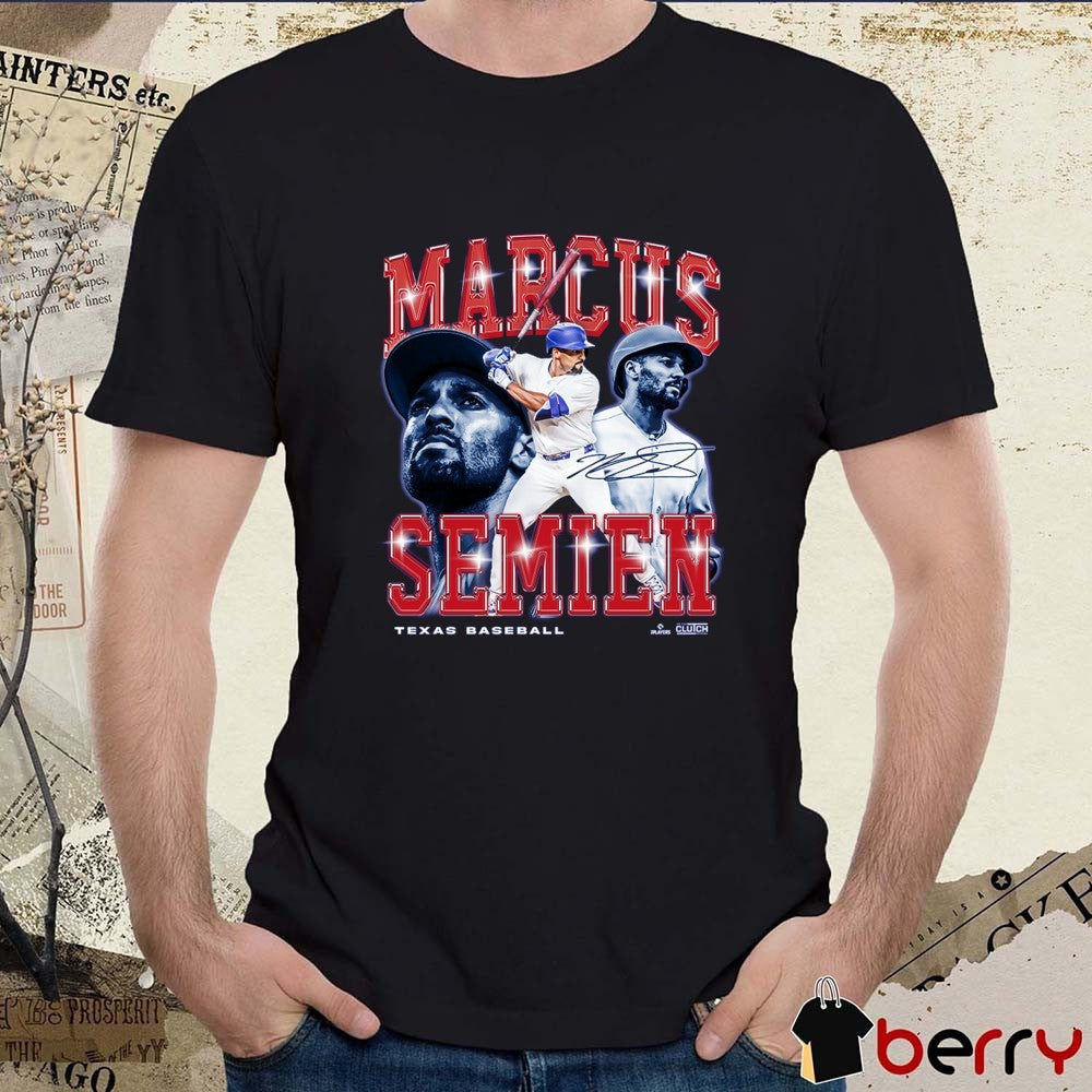 Marcus Semien Texas Rangers MLB Baseball Retro Flair Signature t-shirt