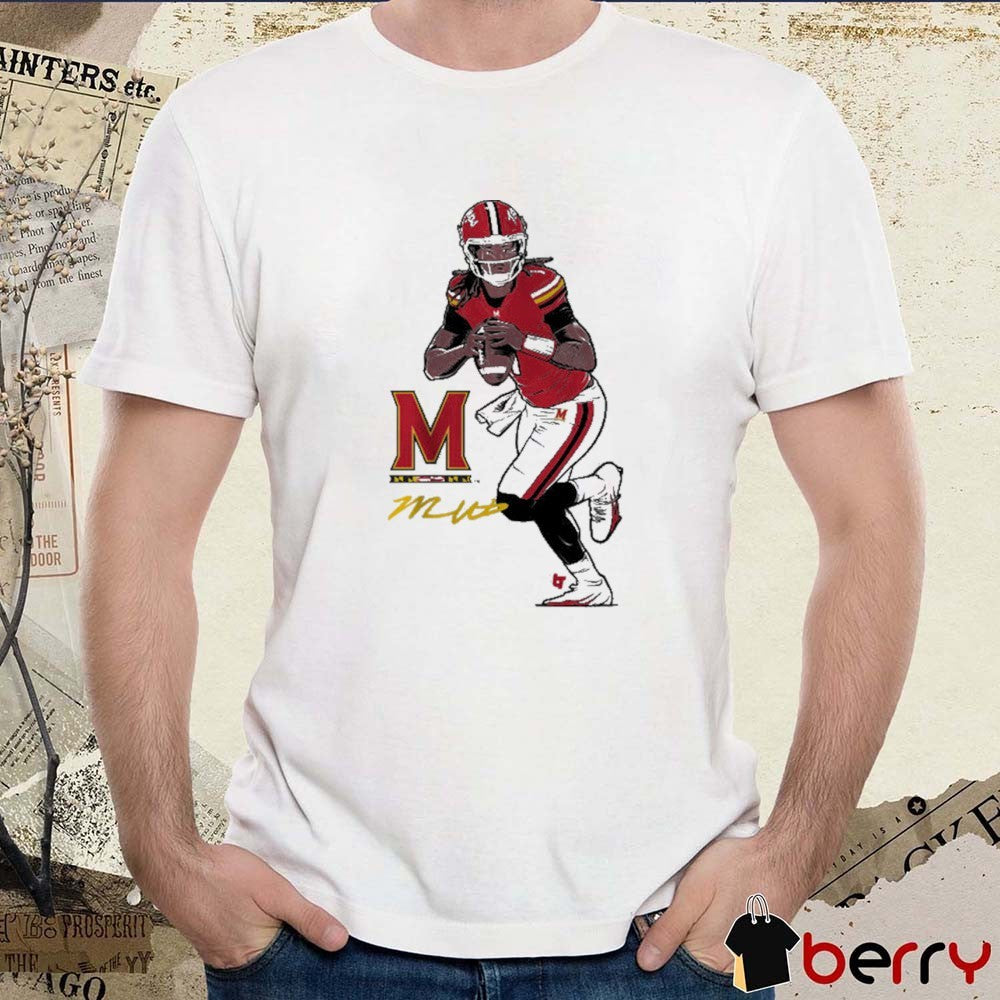 Maryland Terrapins Football NCAA Malik Washington Superstar Pose Signature t-shirt