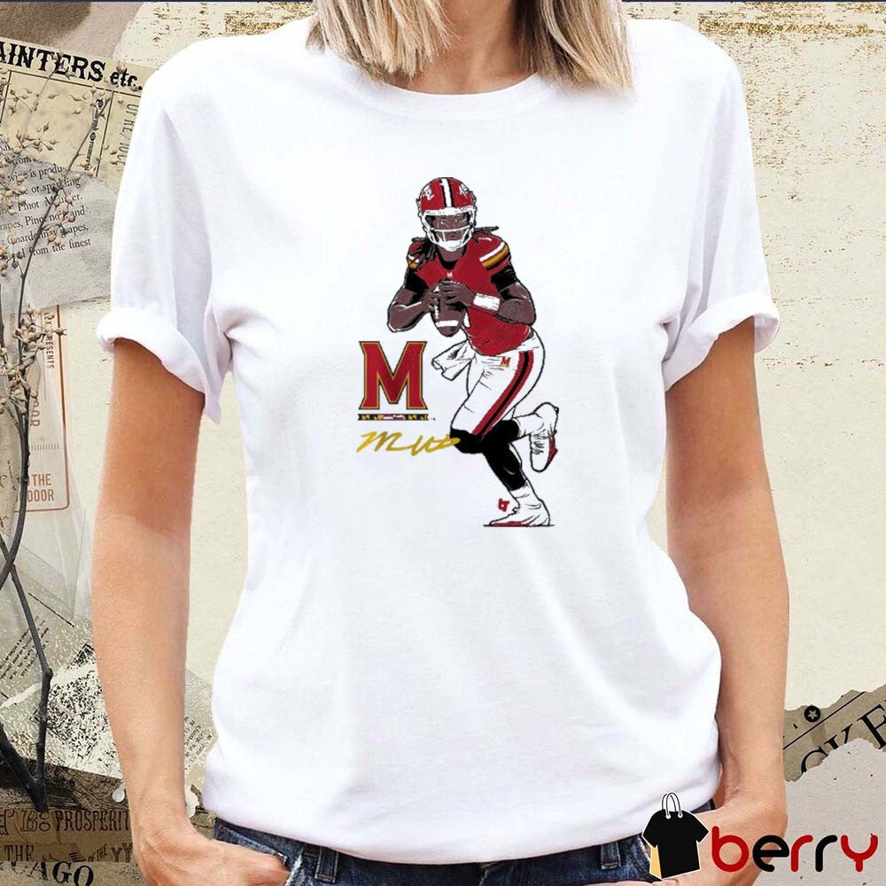 Maryland Terrapins Football NCAA Malik Washington Superstar Pose Signature t-shirt