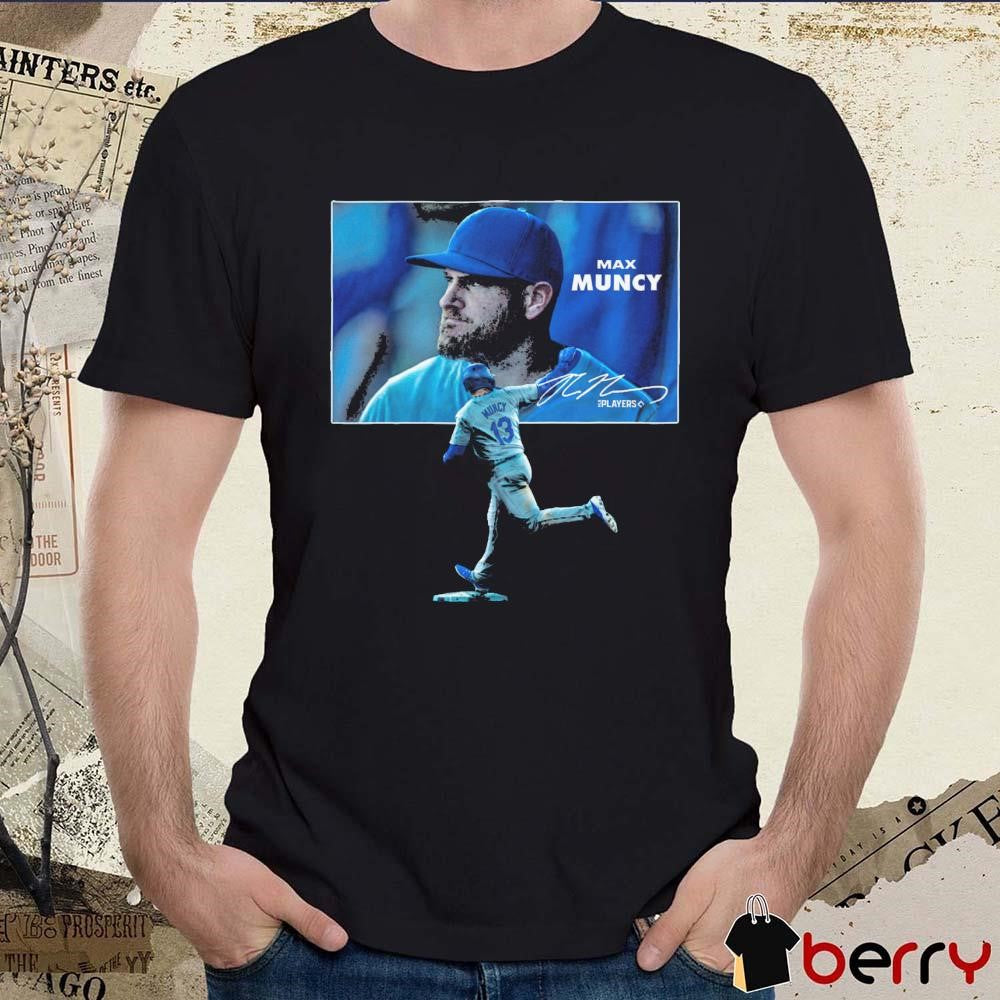 Max Muncy Los Angeles Dodgers MLB Player Photo Signature t-shirt