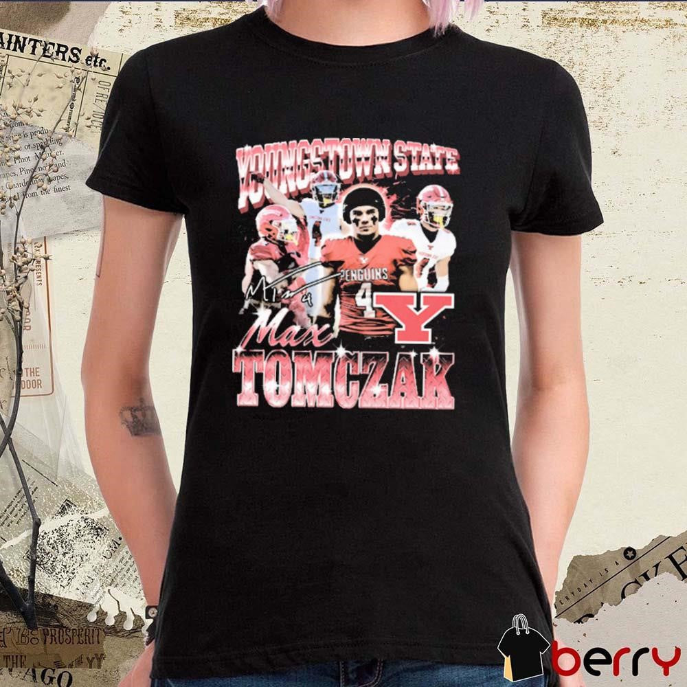 Max Tomczak Youngstown State Pepper 90s Graphic Signature t-shirt