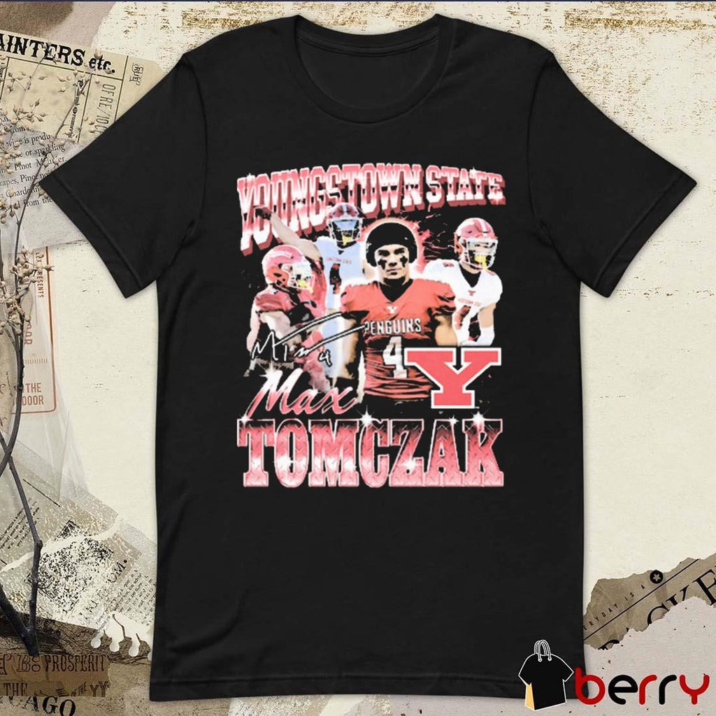 Max Tomczak Youngstown State Pepper 90s Graphic Signature t-shirt
