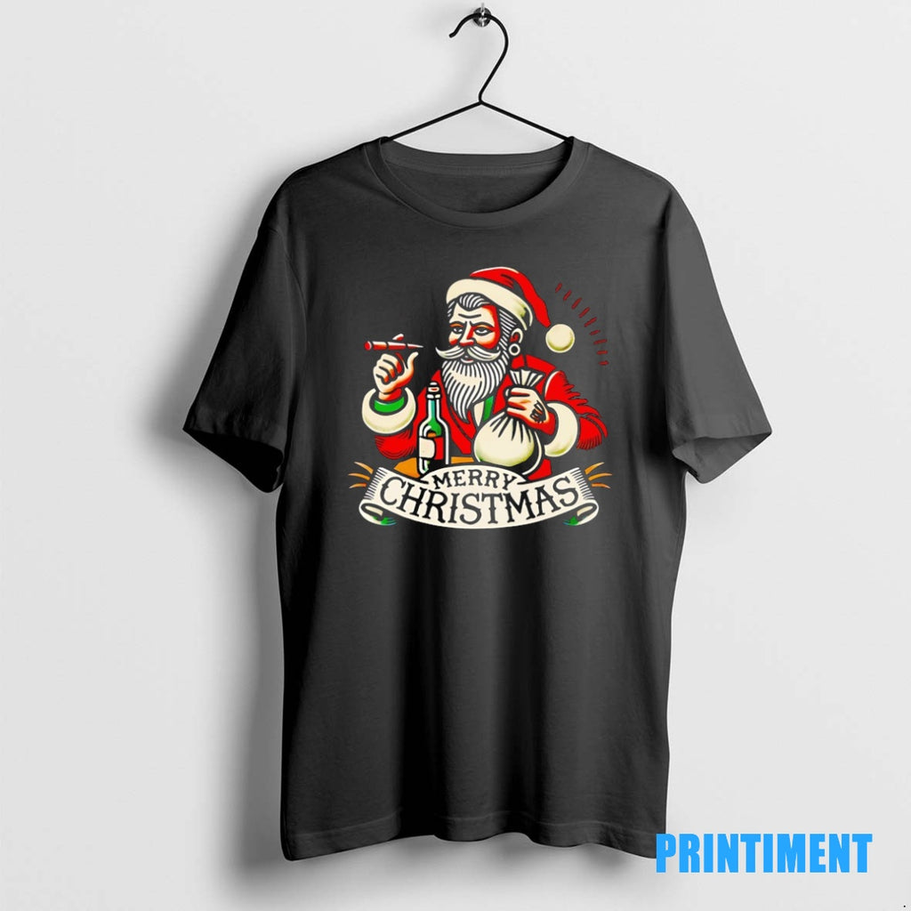 Official Merry Christmas Santa Cigars Classic Tee Sweater