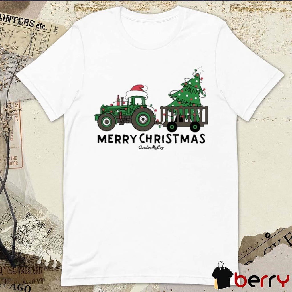 Merry Christmas Tractor 2024 Cardin McCoy t-shirt