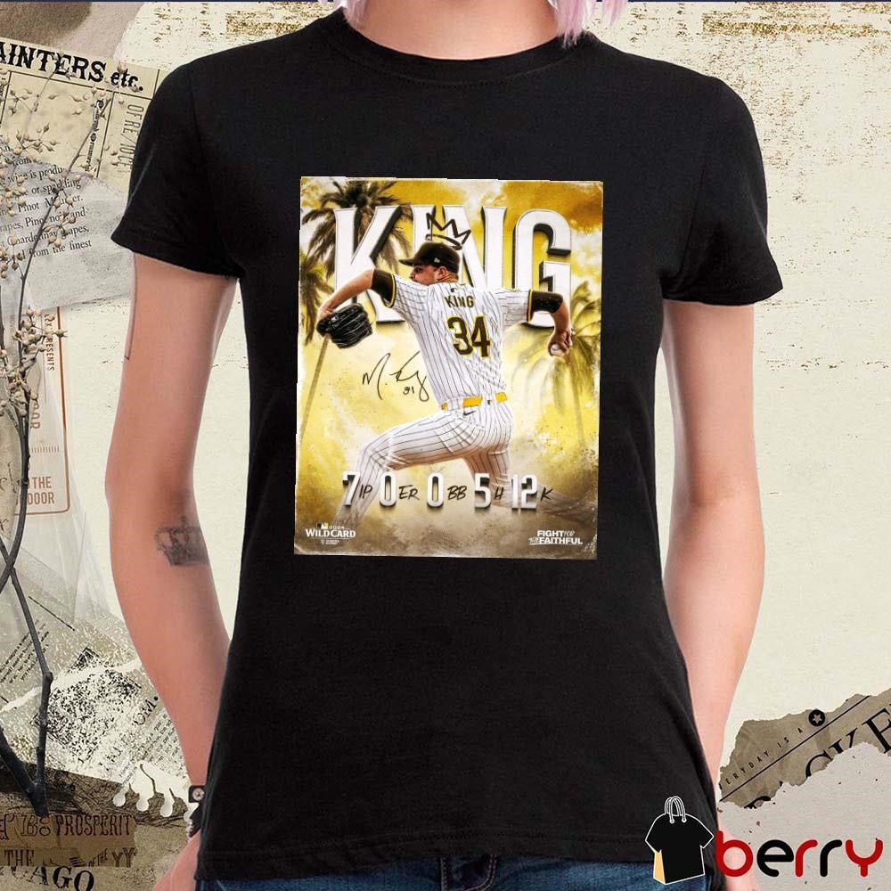 Michael King San Diego Padres MLB 700512 Signature Poster t-shirt