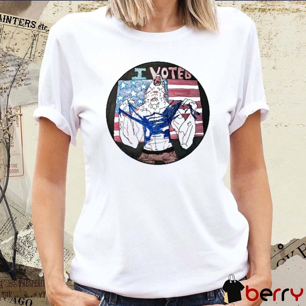 Michigan I Voted Werewolf Clawing Off Its Own Painting t-shirt
