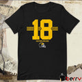Michigan Wolverines Football Colston Loveland 18 Stripe t-shirt