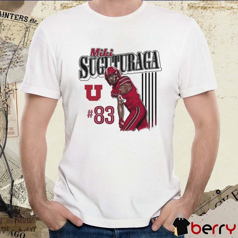 Miki Suguturaga #83 Utah Utes Football Cartoon t-shirt