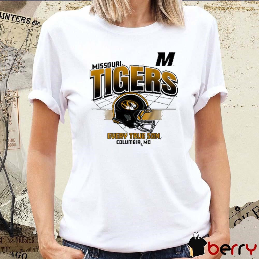 Missouri Tigers Football Helmet Grid Every True Son Columbia NCAA 2024 t-shirt