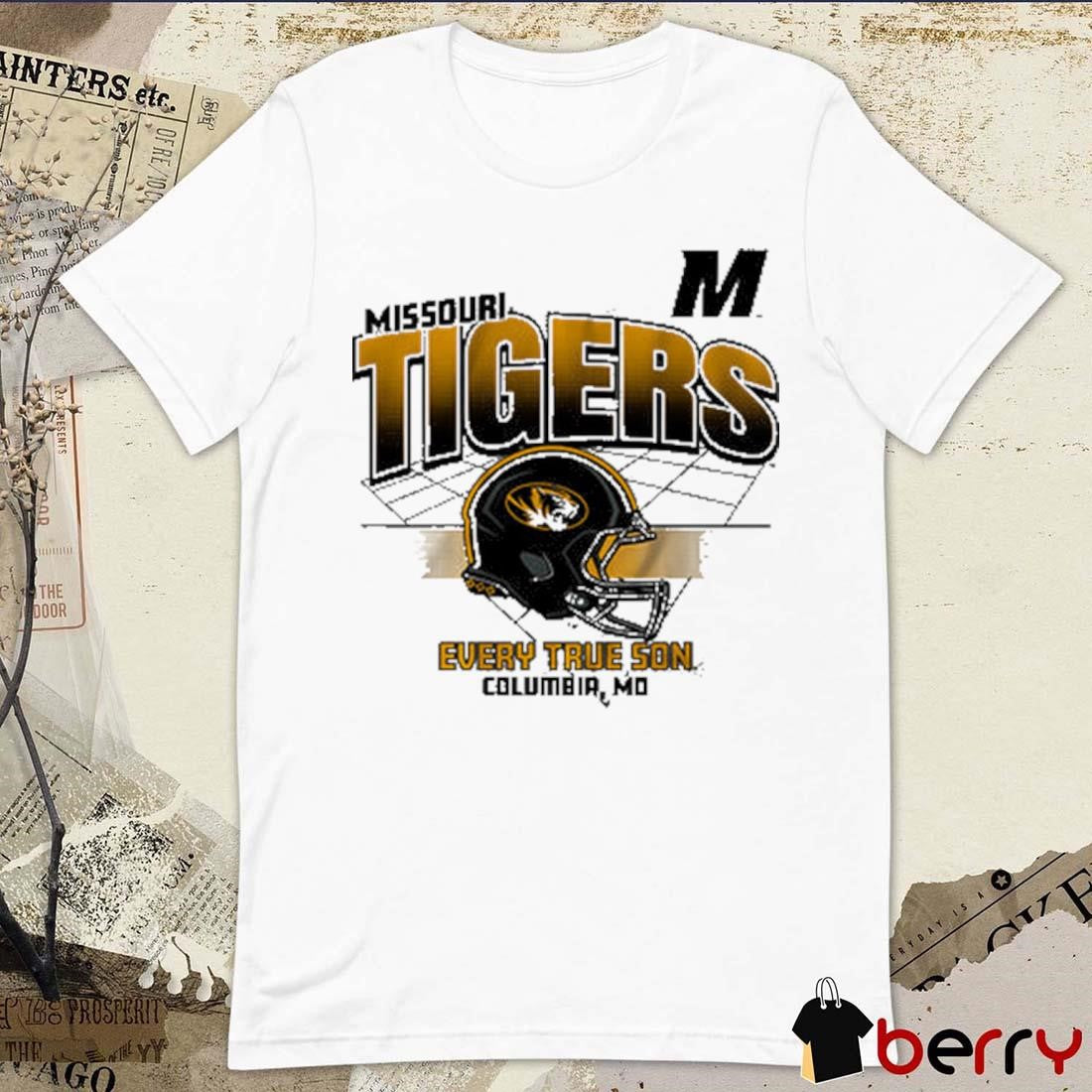 Missouri Tigers Football Helmet Grid Every True Son Columbia NCAA 2024 t-shirt