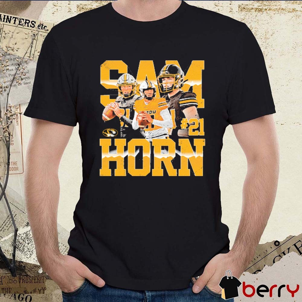 Mizzou Tigers NCAA Football NIL Sam Horn 21 Character Graphic t-shirt