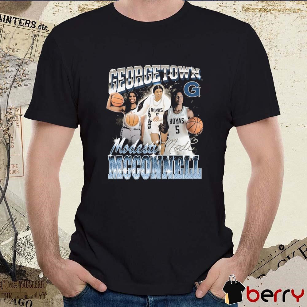 Modesti McConnell Georgetown Hoyas Basketball 90s Retro Graphic Signature t-shirt