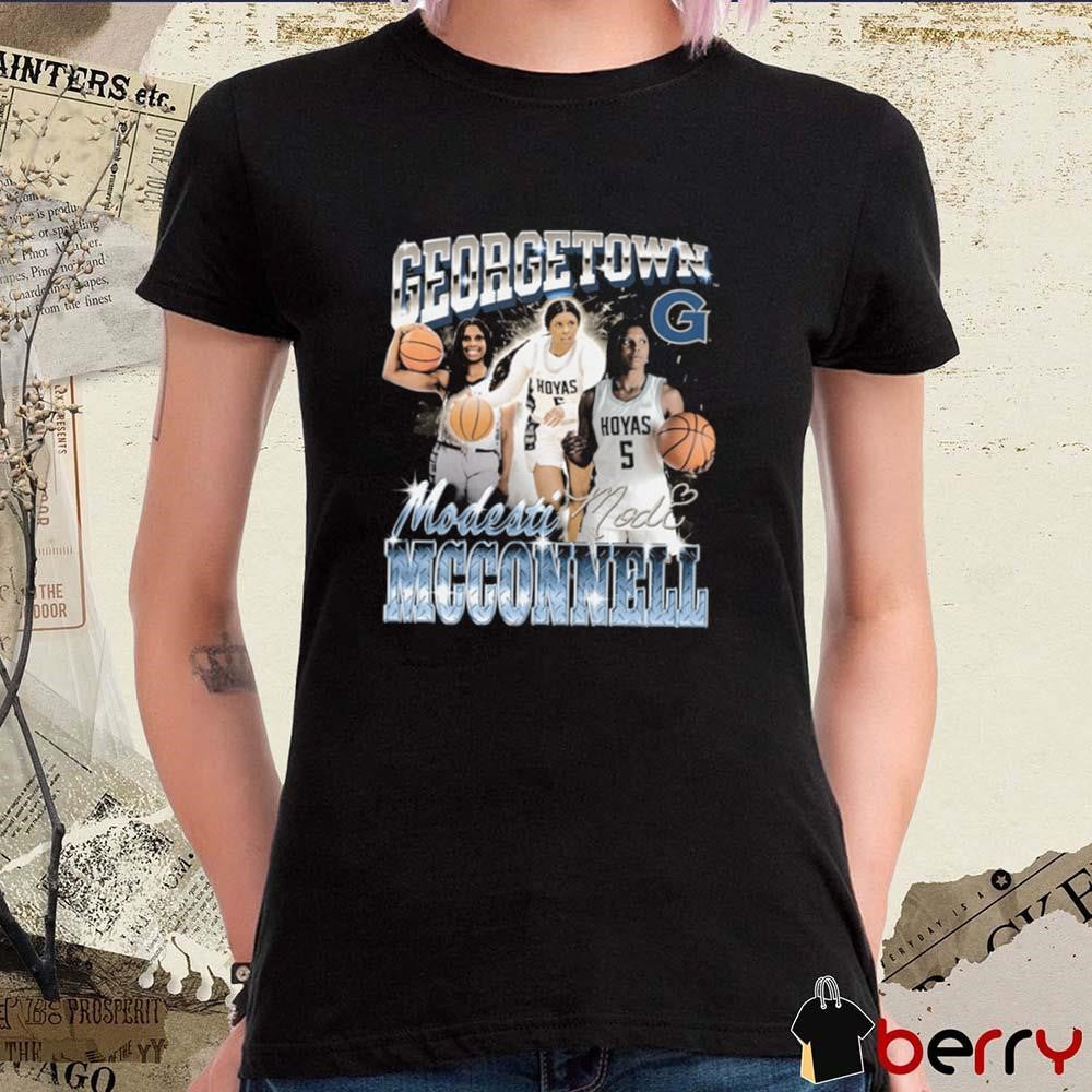 Modesti McConnell Georgetown Hoyas Basketball 90s Retro Graphic Signature t-shirt