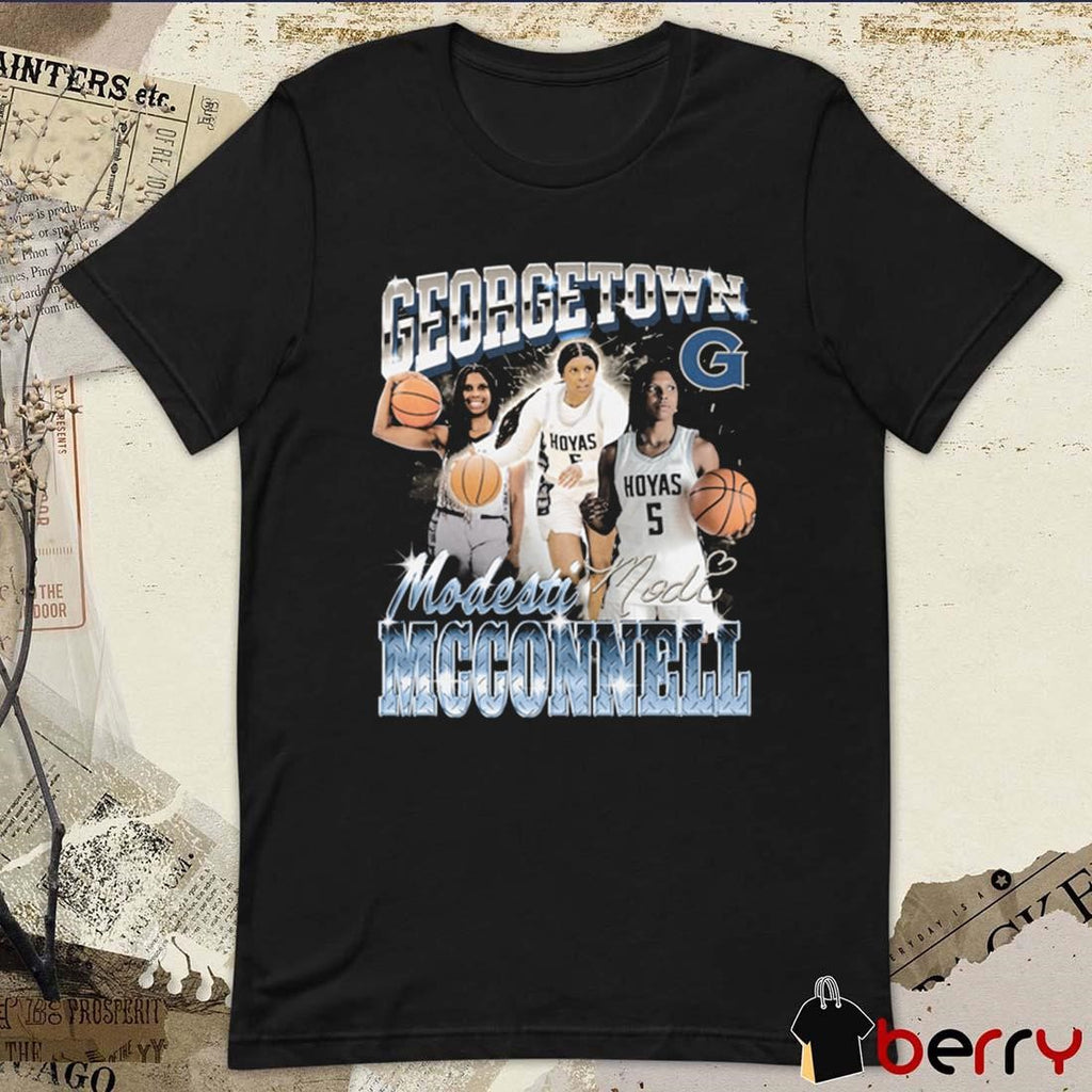 Modesti McConnell Georgetown Hoyas Basketball 90s Retro Graphic Signature t-shirt