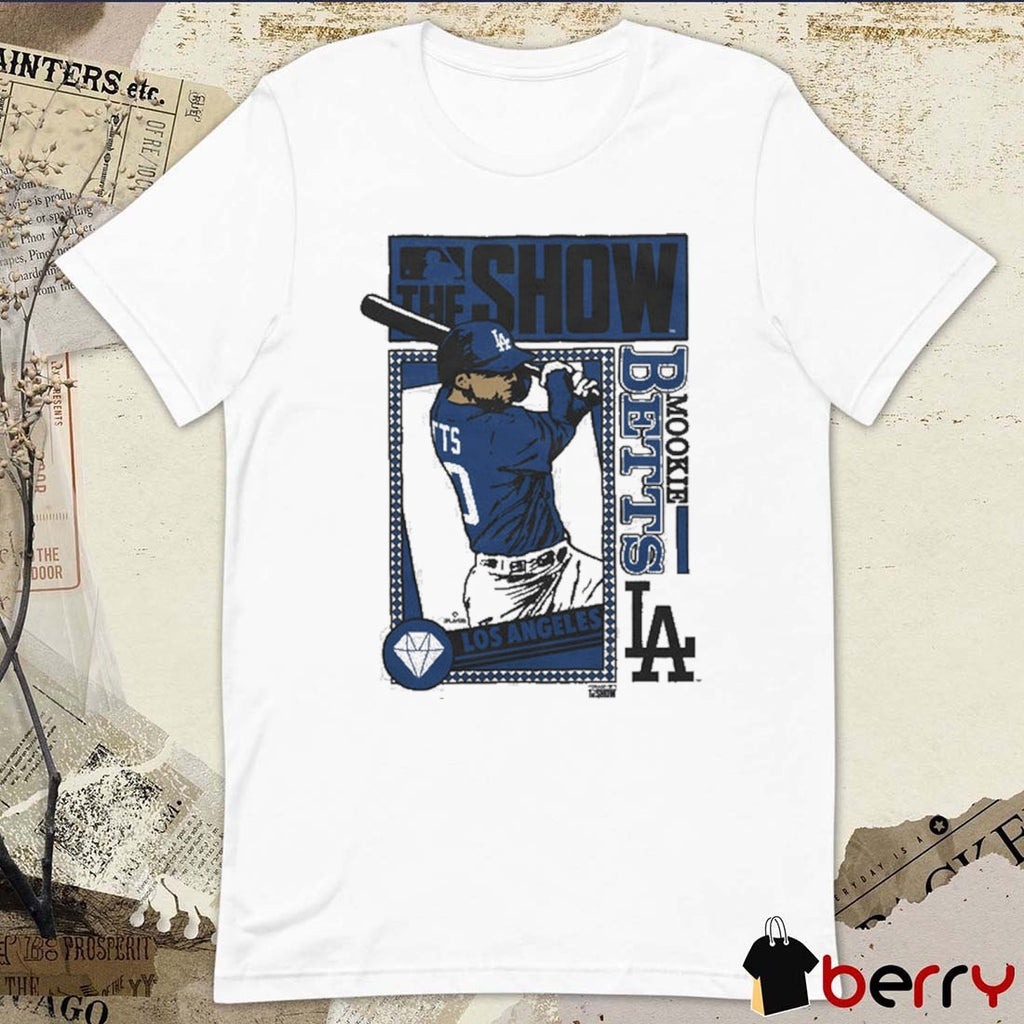 Mookie Betts MLB The Show Los Angeles Dodgers 2025 Cartoon t-shirt