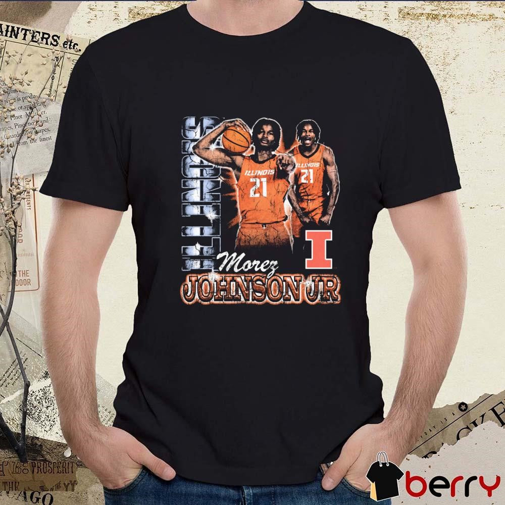 Morez Johnson Jr Retro 90s Graphic Illinois Fighting Illini t-shirt