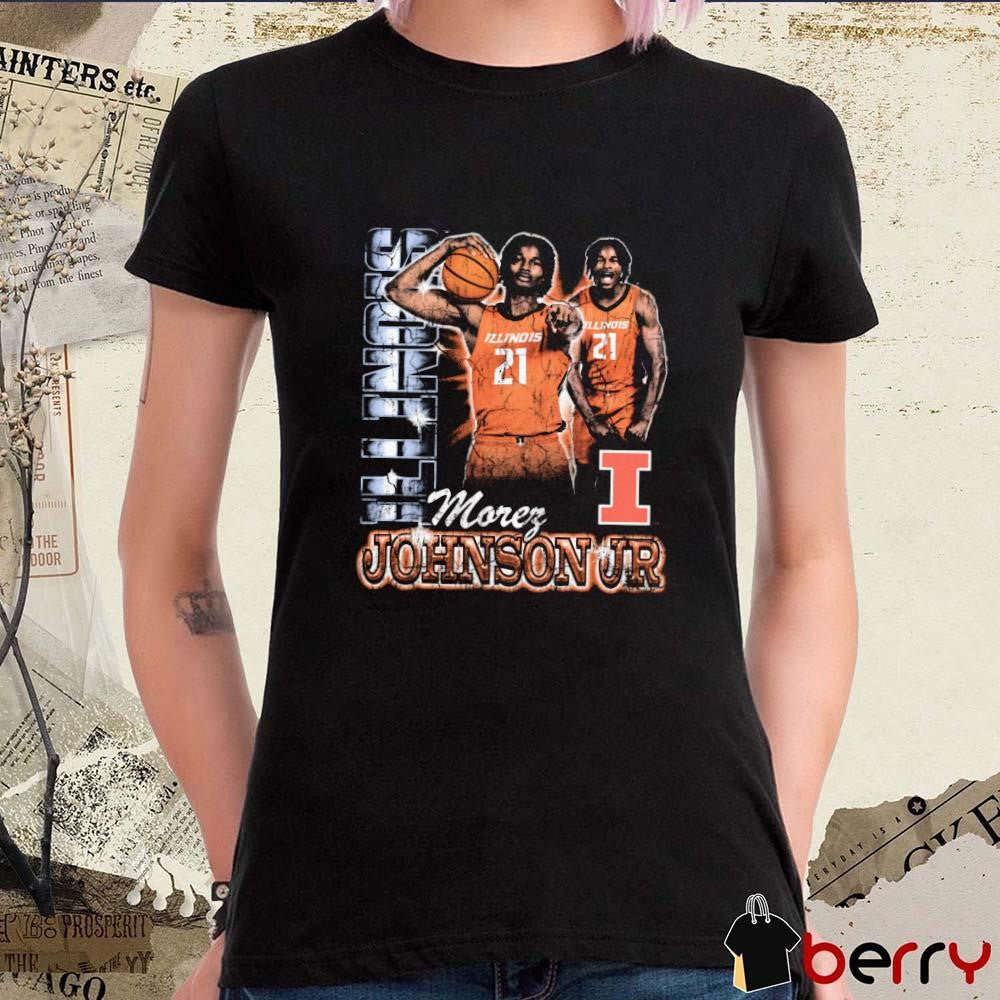 Morez Johnson Jr Retro 90s Graphic Illinois Fighting Illini t-shirt