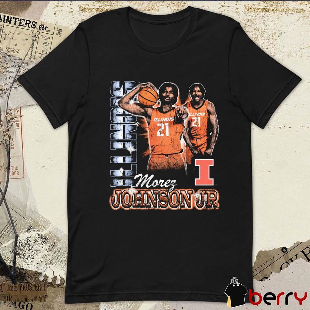 Morez Johnson Jr Retro 90s Graphic Illinois Fighting Illini t-shirt