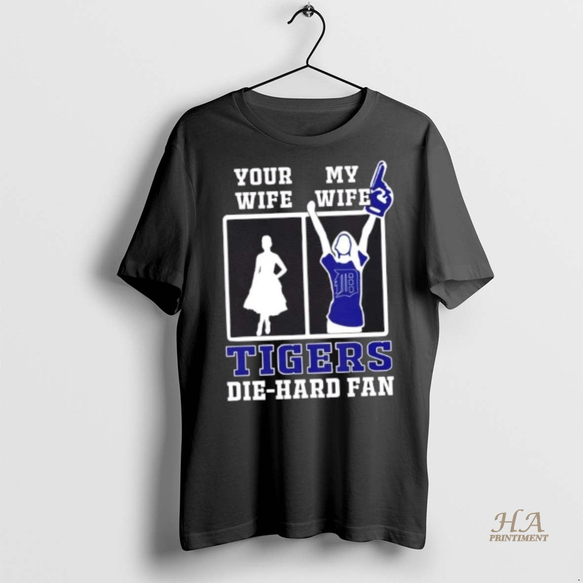 Official My Wife Detroit Tigers Baseball Die Hard Fan Shirt