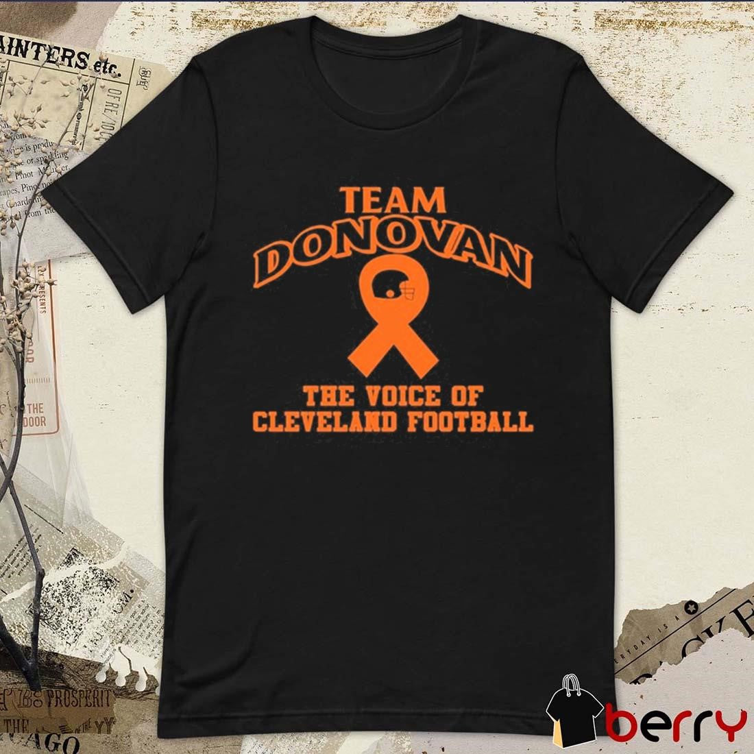 Nathan Zegura Wearing Team Donovan The Voice Of Cleveland Football t-shirt