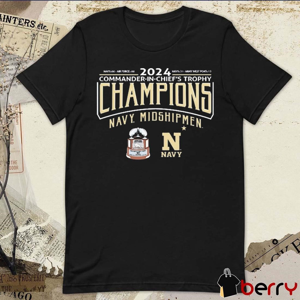Navy Midshipmen 2024 Commander-In-Chief’s Trophy Champions Score Navy 31 – Army 13 t-shirt