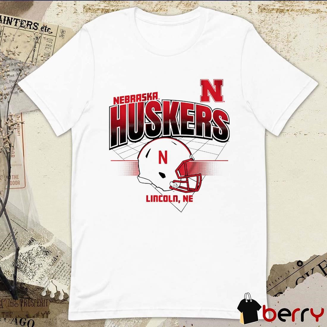Nebraska Huskers Football Helmet Grid Lincoln NE t-shirt