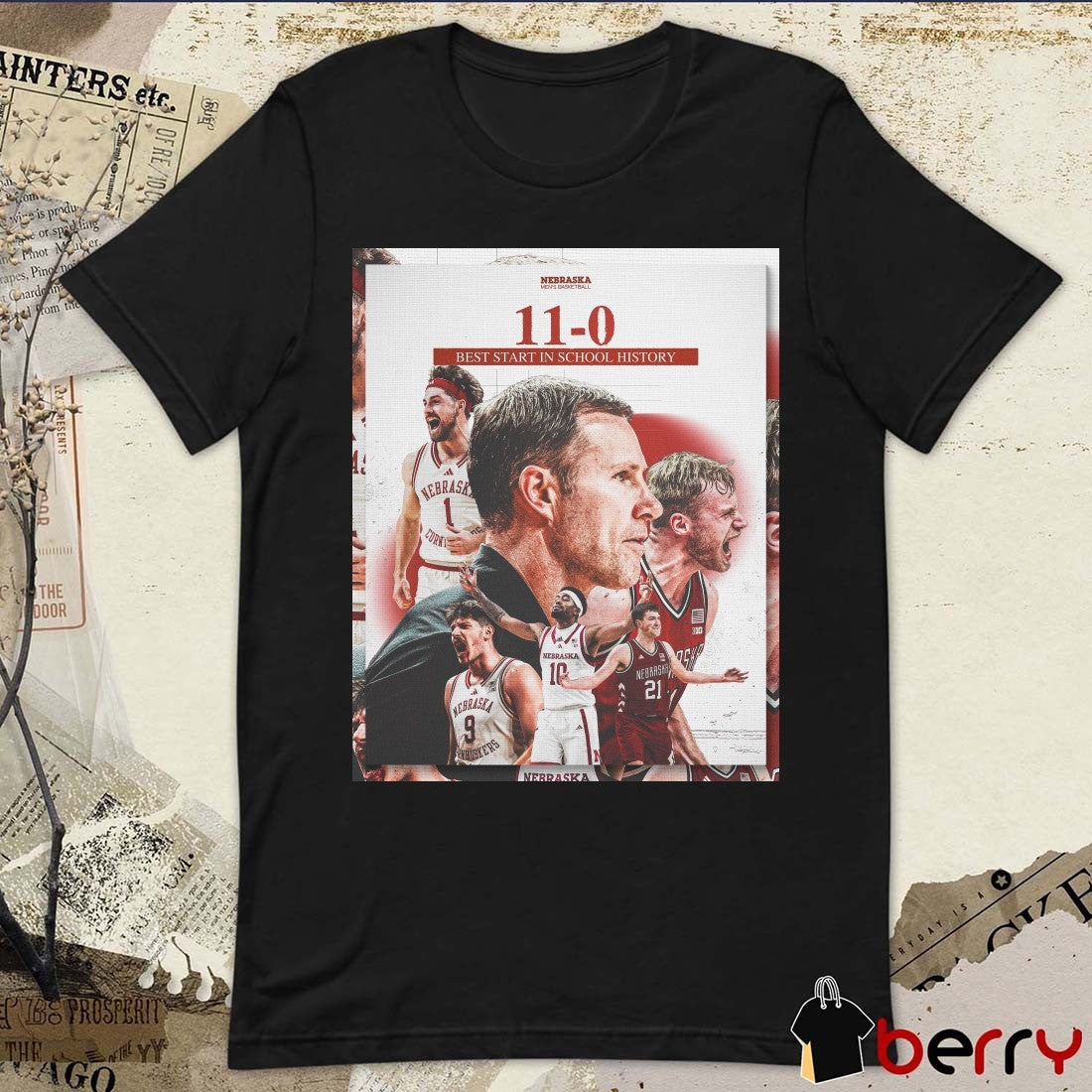 Nebraska Men’s Basketball 11-0 Best Start In School History Poster t-shirt