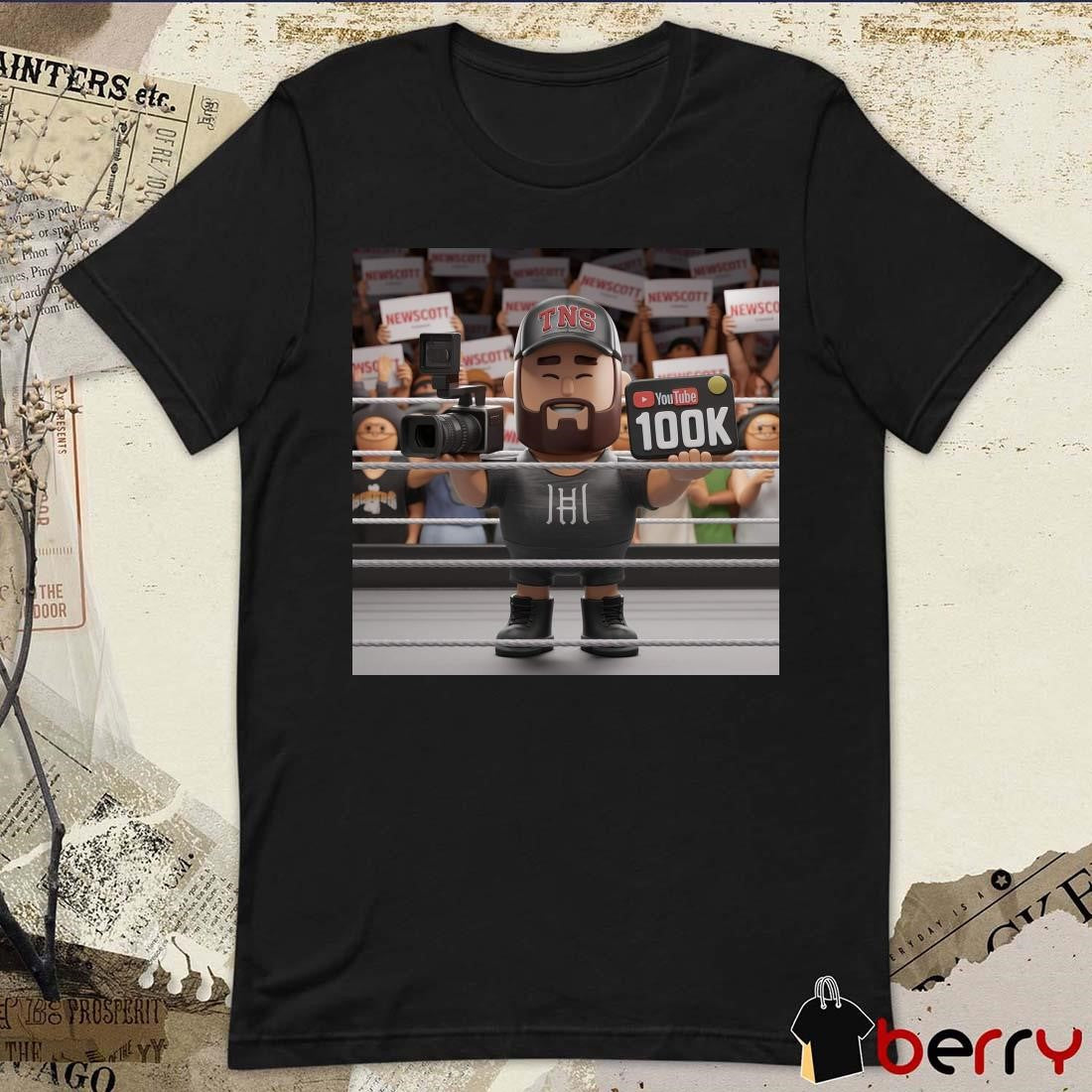 New Cott 1.5 weeks ago Youtube Channel Broke 100k Sub t-shirt