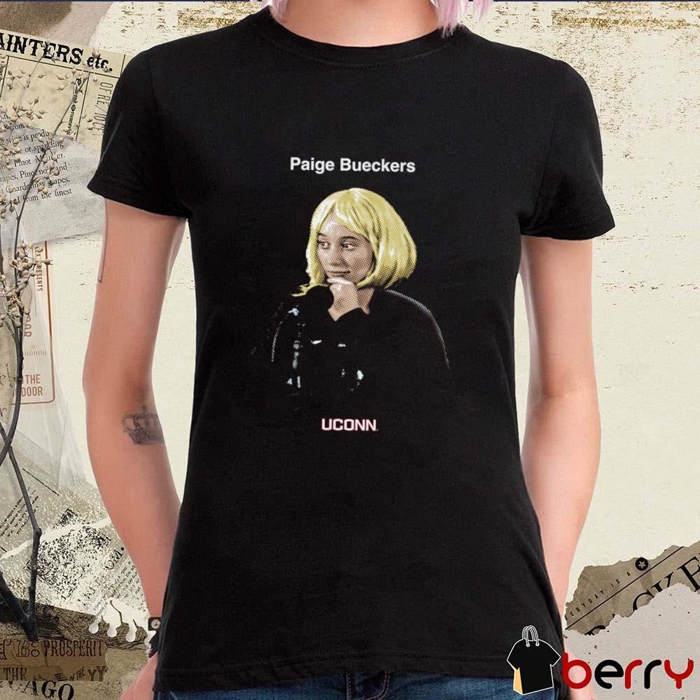 New Paige Bueckers Wig UConn Huskies Potrait Graphic t-shirt