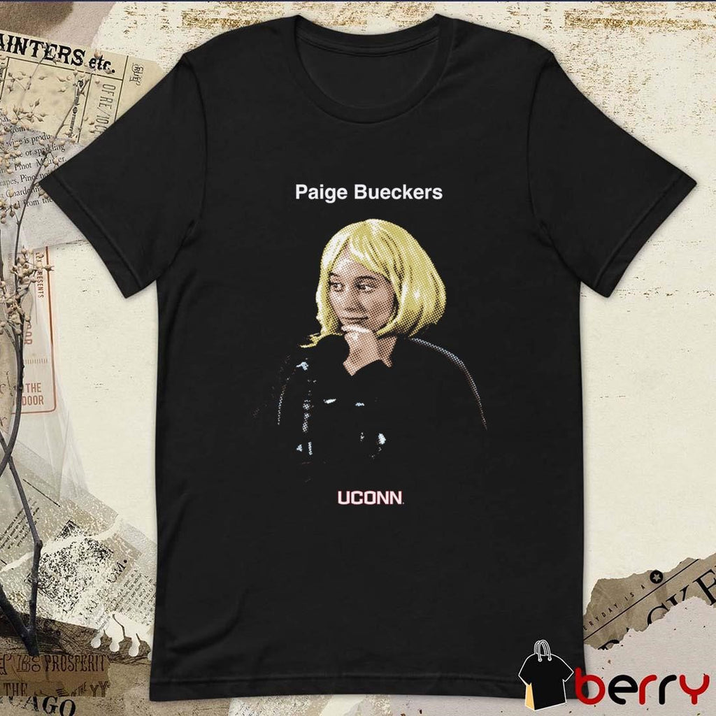 New Paige Bueckers Wig UConn Huskies Potrait Graphic t-shirt