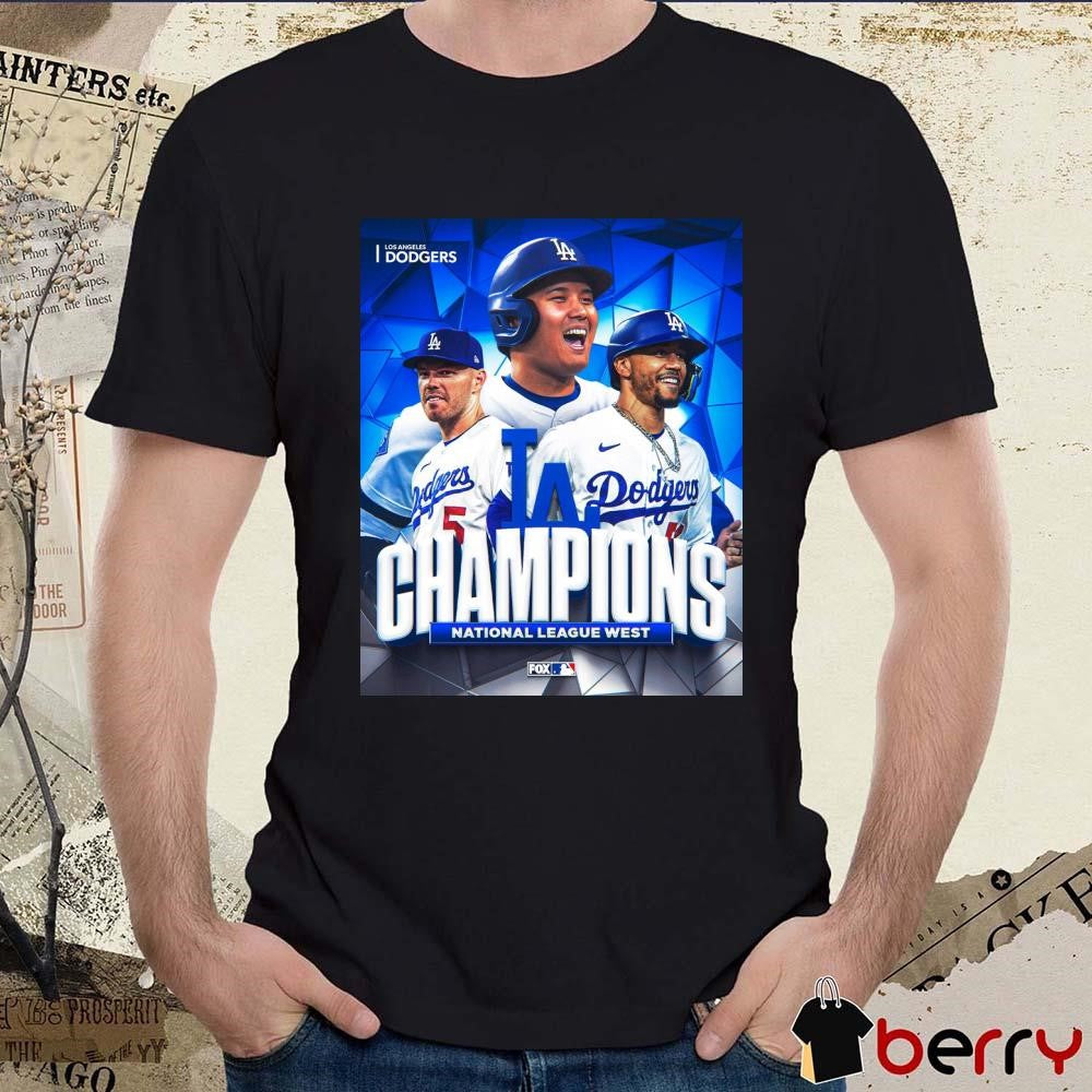 New York Dodgers Win The National League West 11 Division Titles In 12 Years Poster t-shirt