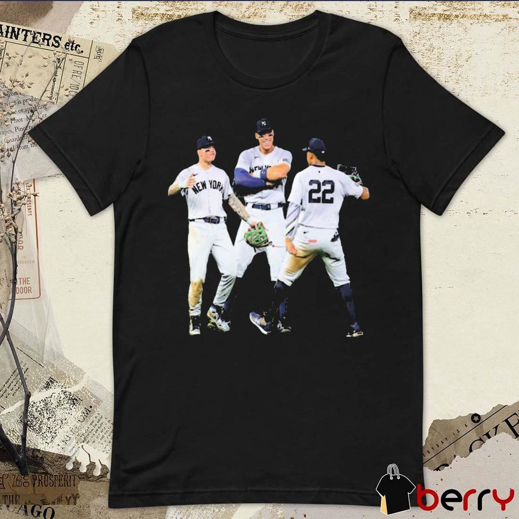 New York Yankees Alex Verdugo, Aaron Judge and Juan Soto, March 28, 2024 t-shirt