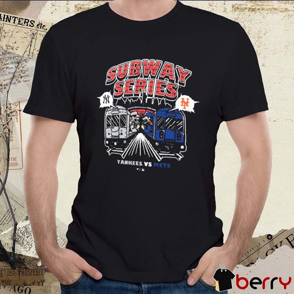 New York Yankees vs. New York Mets MLB 2025 Subway Series Painting t-shirt