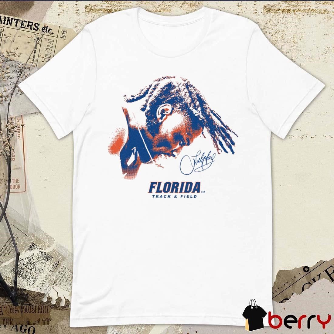 Nicholas Spikes Florida Gators Track And Field Portrait Signature t-shirt