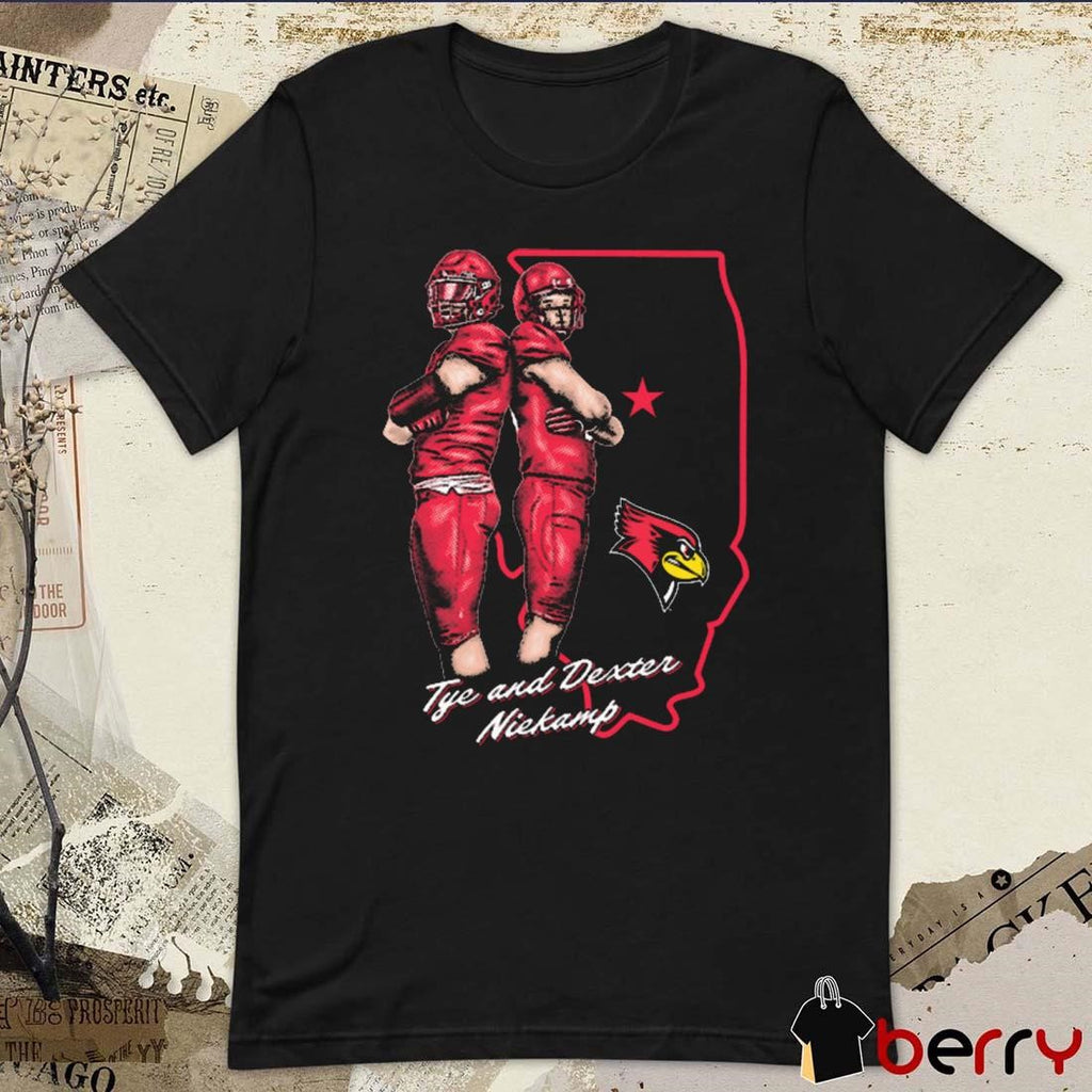 Niekamp Normal Tye And Dexter Niekamp Illinois State Redbirds football Graphic t-shirt