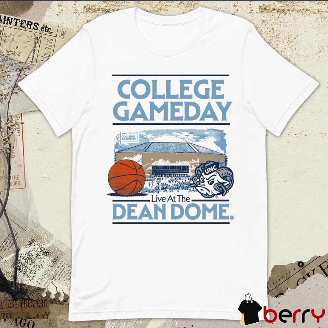 North Carolina Tar Heels College GameDay UNC Dean Dome Stadium t-shirt