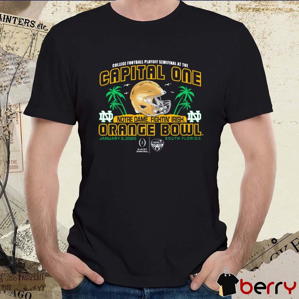 Notre Dame Fighting Irish College Football Playoff Semifinal At The Capital One Orange Bowl Jan 9 Art Deco Helmet NCAA t-shirt