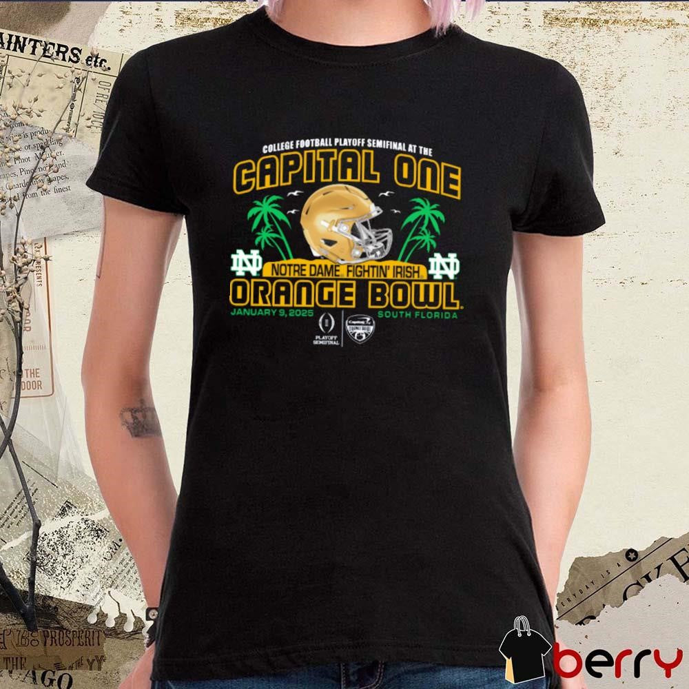 Notre Dame Fighting Irish College Football Playoff Semifinal At The Capital One Orange Bowl Jan 9 Art Deco Helmet NCAA t-shirt