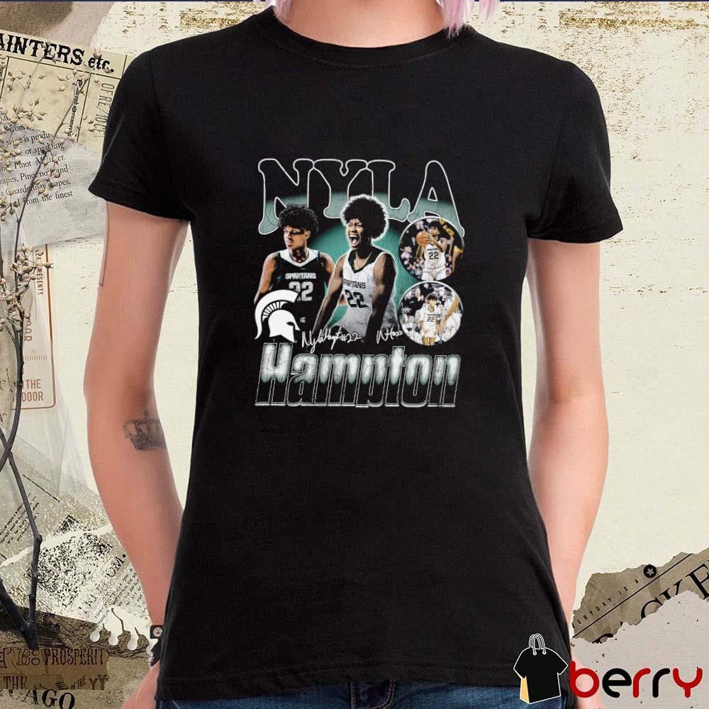 Nyla Hampton Michigan State Spartans Signature 90s Graphic t-shirt