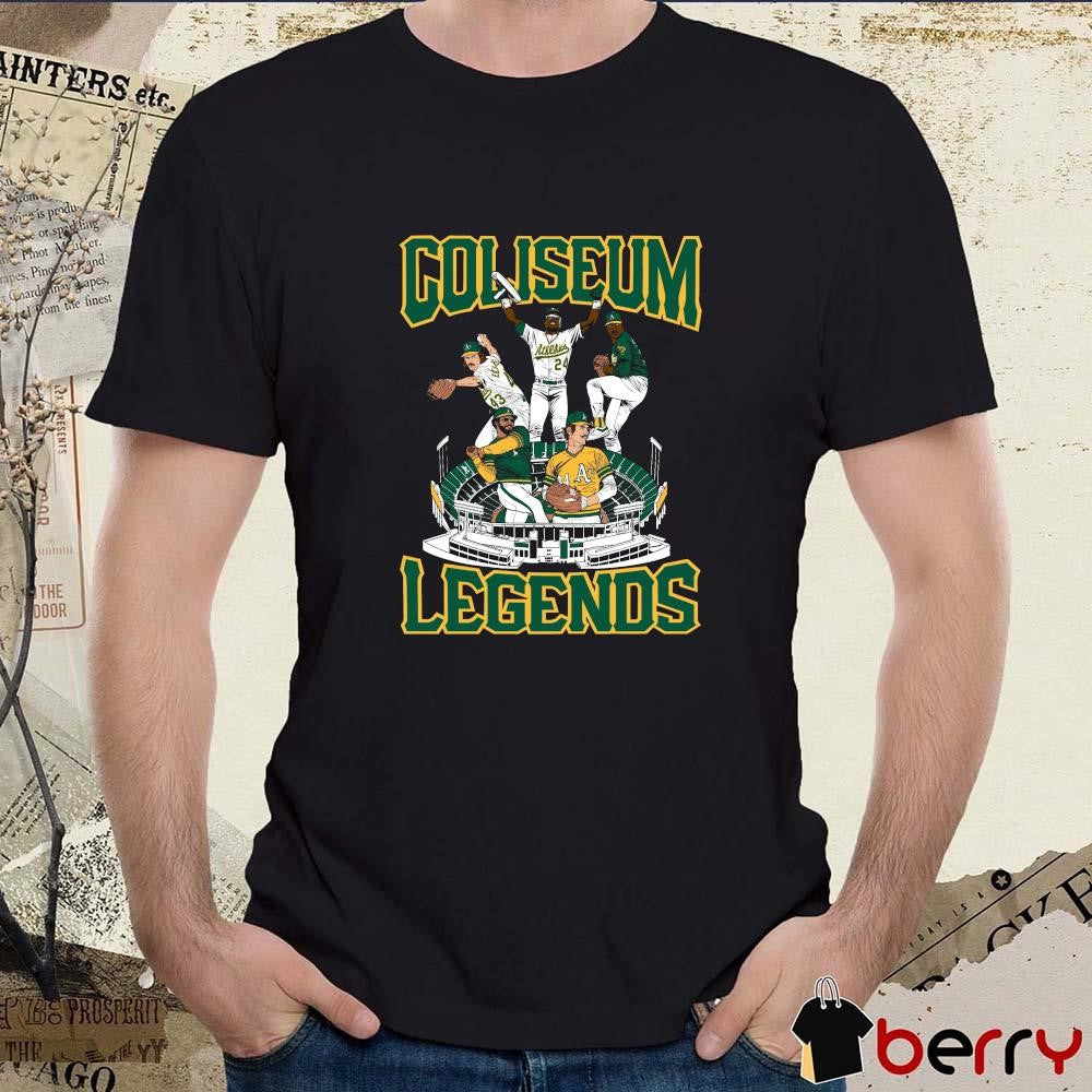 Oakland Athletics A’s Coliseum Legends Caricature t-shirt