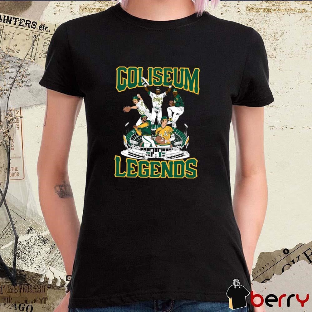 Oakland Athletics A’s Coliseum Legends Caricature t-shirt
