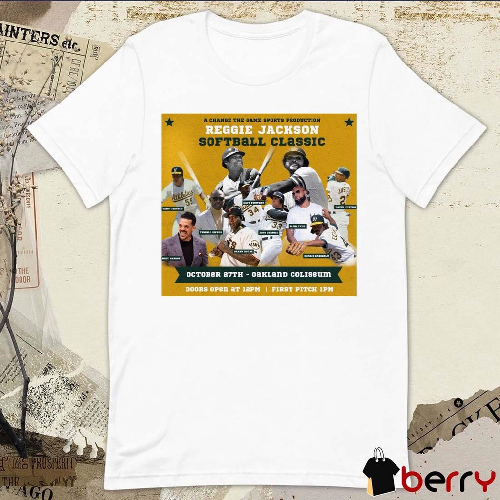 Oakland Athletics Reggie Jackson Softball Classic October 27TH – 2024 Oakland Coliseum Poster t-shirt
