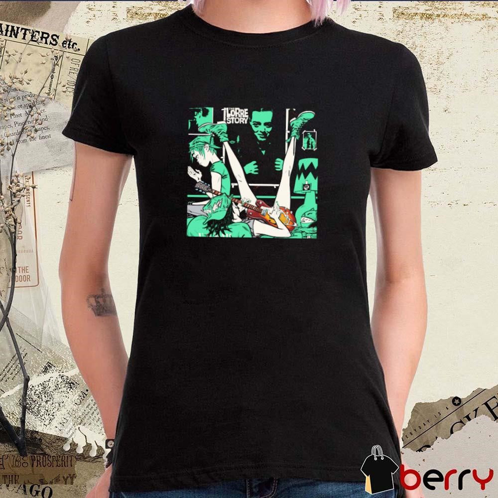 Official Gorillaz 25 Capsule Green Room The Lorre Story t-shirt