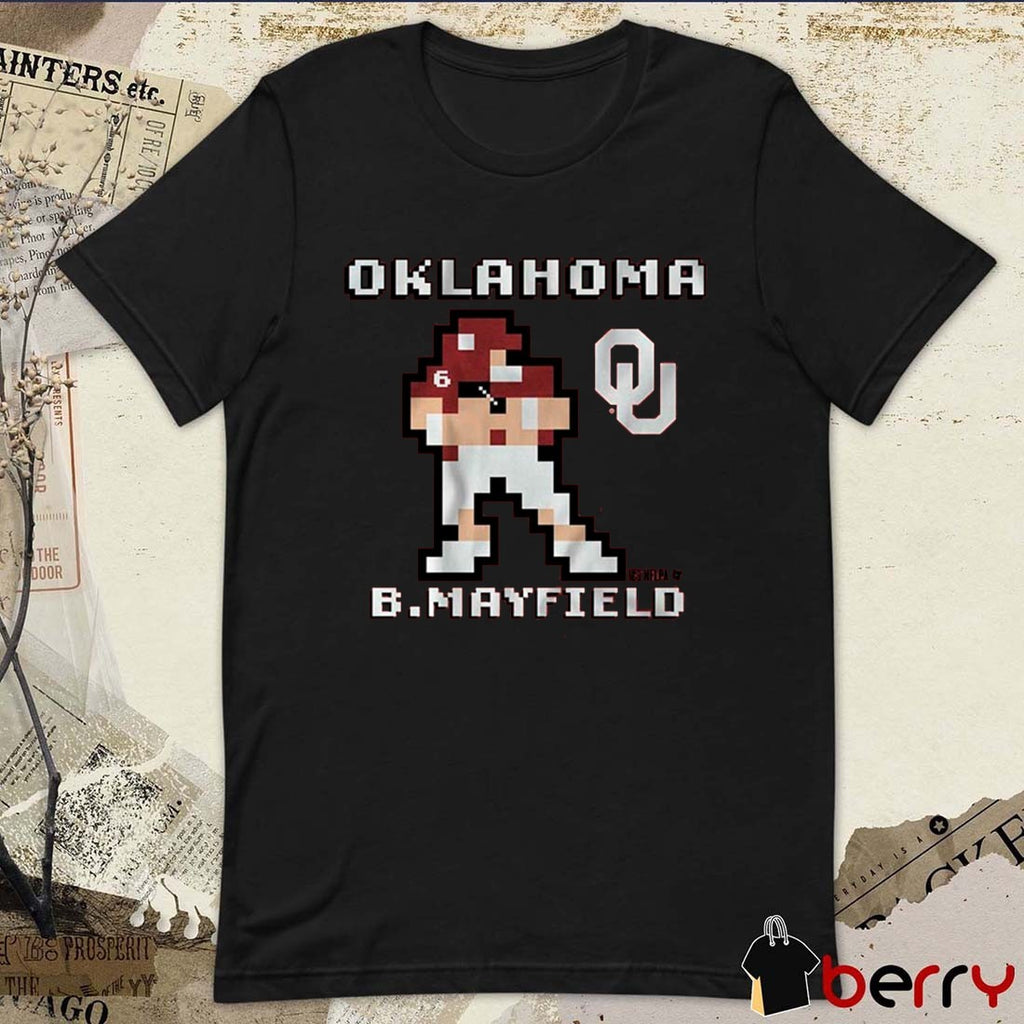 Oklahoma Sooners Football NCAA Baker Mayfield Retro Baller t-shirt