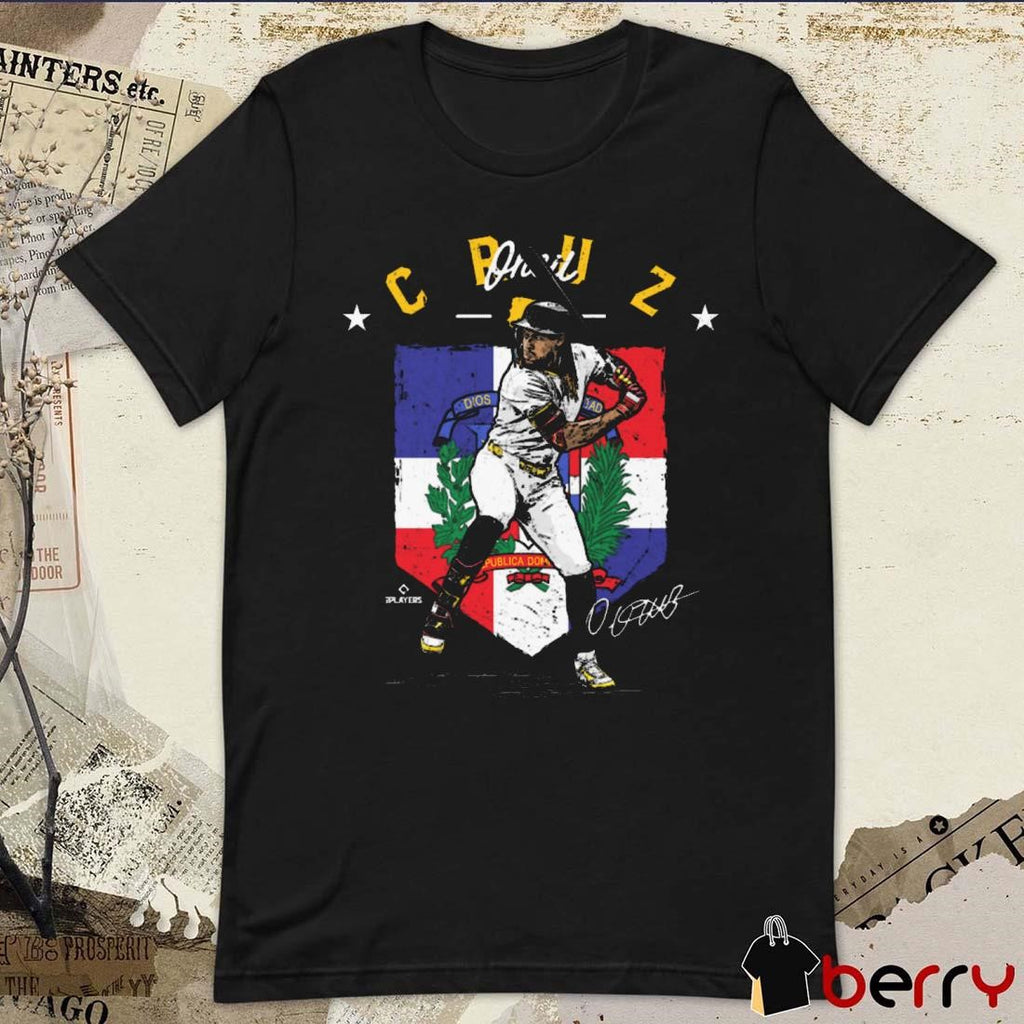 Oneil Cruz Pittsburgh Pirates Country Flag Signature t-shirt