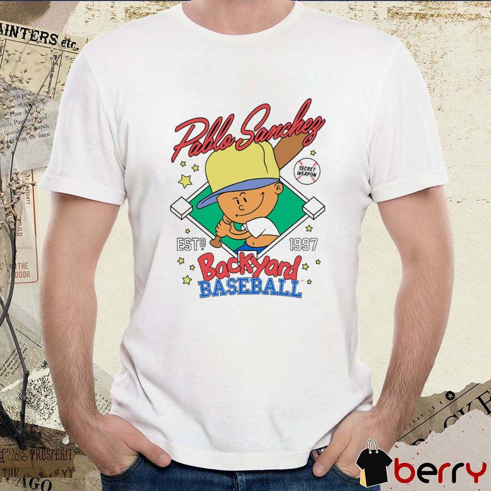 Pablo Sanchez Backyard Baseball Sports Secret Weapon Est 1997 t-shirt