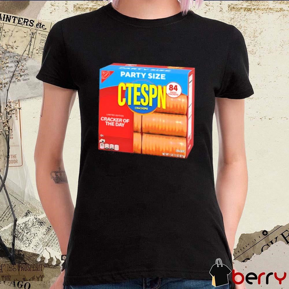 Party Size Ctespn Crackers t-shirt