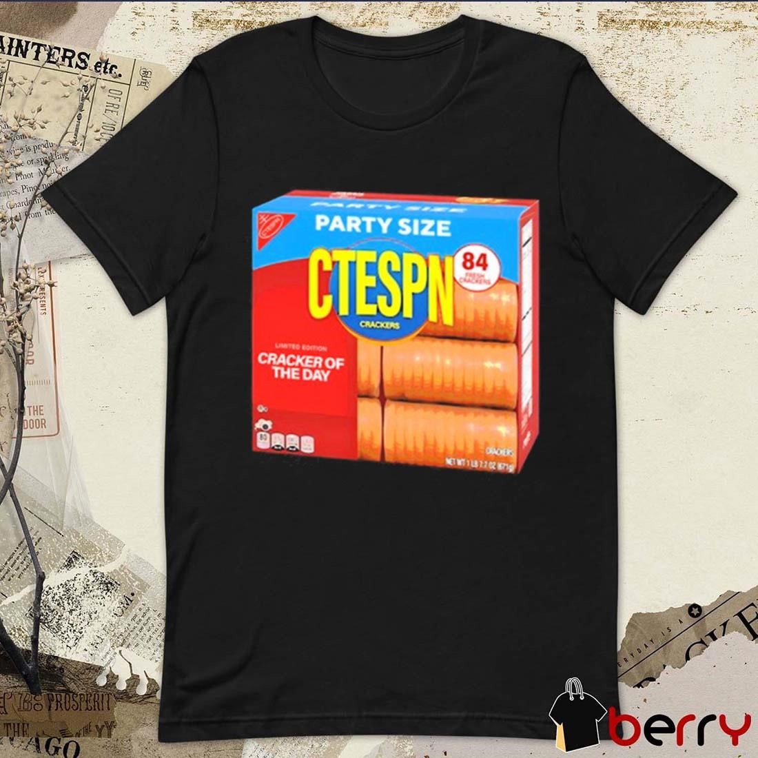 Party Size Ctespn Crackers t-shirt